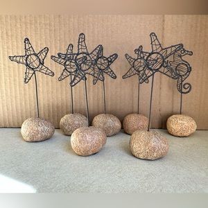 Starfish and sea horse table name tag holders